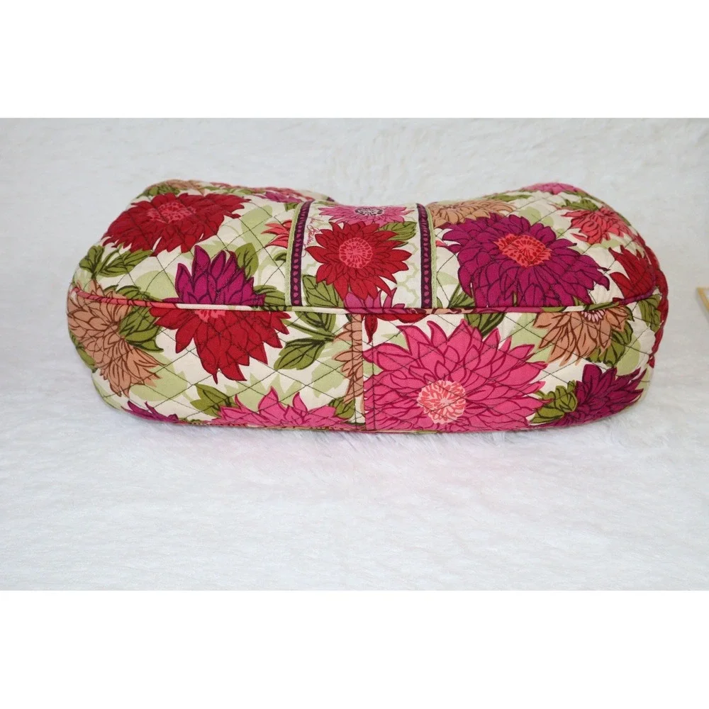 Vera Bradley Hello Dahlia Shoulder Bag with plenty of Inner Pockets
